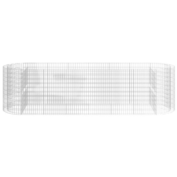 vidaXL Gabiónový vyvýšený záhon pozinkované železo 400x100x100 cm – Obrázok 4