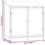 vidaXL Záhradná kôlňa 102x52x112 cm masívne jedľové drevo – Obrázok 7