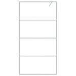 vidaXL Sprchová zástena strieborná 100x195 cm priehľadné ESG sklo – Obrázok 3