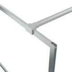 vidaXL Sprchová zástena strieborná 100x195 cm priehľadné ESG sklo – Obrázok 6