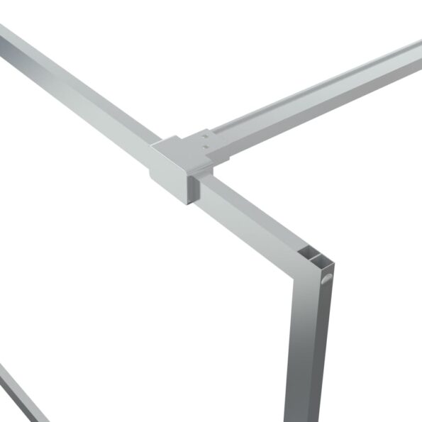 vidaXL Sprchová zástena strieborná 100x195 cm priehľadné ESG sklo – Obrázok 6