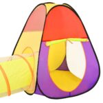 vidaXL Detský stan na hranie s 250 loptičkami farebný 255x80x100 cm – Obrázok 7