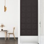 vidaXL Nástenné panely 12 ks čierne 30x30 cm umelá koža 1,08 m² – Obrázok 4