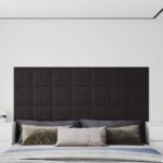 vidaXL Nástenné panely 12 ks čierne 30x30 cm umelá koža 1,08 m²