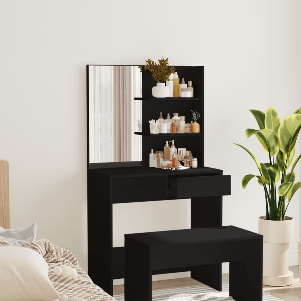 VXL8720287077985_m_en_hd_1.jpg vidaXL Toaletný stolík so zrkadlom čierny 74,5x40x141 cm – Obrázok 1