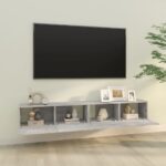 vidaXL TV skrinky 2 ks betónovo-sivé 100x30x30 cm spracované drevo – Obrázok 3