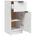 vidaXL Komoda biela 30x30x70 cm spracované drevo – Obrázok 7