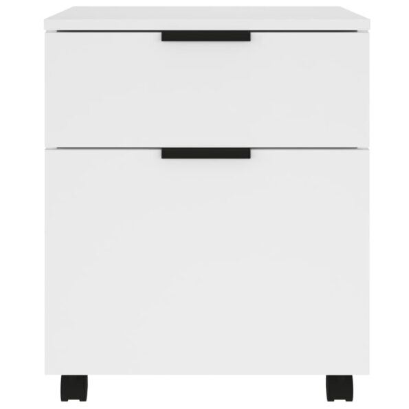 vidaXL Skrinka s kolieskami, biela 45x38x54 cm, kompozitné drevo – Obrázok 3