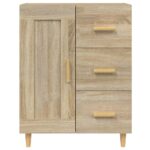 vidaXL Komoda vo farbe dubu sonoma 69,5x34x90 cm spracované drevo – Obrázok 7