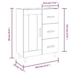 vidaXL Komoda vo farbe dubu sonoma 69,5x34x90 cm spracované drevo – Obrázok 10