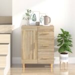 vidaXL Komoda vo farbe dubu sonoma 69,5x34x90 cm spracované drevo