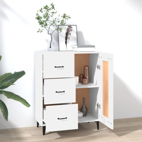vidaXL Komoda biela 69,5x34x90 cm spracované drevo – Obrázok 3
