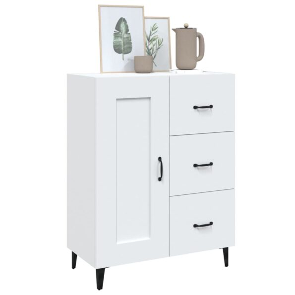 vidaXL Komoda biela 69,5x34x90 cm spracované drevo – Obrázok 4