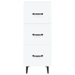 vidaXL Komoda biela 34,5x34x90 cm spracované drevo – Obrázok 5
