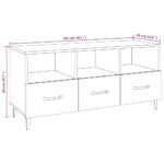 vidaXL TV stolík vo farbe dubu sonoma 102x35x50 cm spracované drevo – Obrázok 8