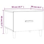 vidaXL Konferenčný stolík lesklý biely 50x50x40 cm spracované drevo – Obrázok 9