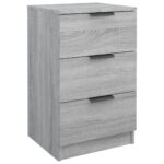vidaXL Nočný stolík sivý dub sonoma 40x36x65 cm – Obrázok 2