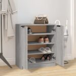 vidaXL Botník sivý dub sonoma 59x35x70 cm spracované drevo – Obrázok 6