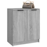 vidaXL Botník sivý dub sonoma 59x35x70 cm spracované drevo – Obrázok 7