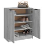vidaXL Botník sivý dub sonoma 59x35x70 cm spracované drevo – Obrázok 8
