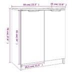 vidaXL Botník sivý dub sonoma 59x35x70 cm spracované drevo – Obrázok 9