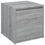 vidaXL Box so zásuvkou, sivý dub sonoma 40,5x40x40cm, kompozitné drevo – Obrázok 2