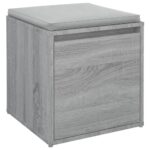 vidaXL Box so zásuvkou, sivý dub sonoma 40,5x40x40cm, kompozitné drevo – Obrázok 4