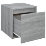 vidaXL Box so zásuvkou, sivý dub sonoma 40,5x40x40cm, kompozitné drevo – Obrázok 6