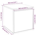 vidaXL Box so zásuvkou, sivý dub sonoma 40,5x40x40cm, kompozitné drevo – Obrázok 9