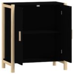 vidaXL Komoda čierna 62x38x70 cm spracované drevo – Obrázok 7
