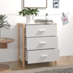 vidaXL Komoda biela 62x38x70 cm spracované drevo – Obrázok 3