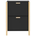 vidaXL Botník čierny 57,5x33x80 cm spracované drevo – Obrázok 6