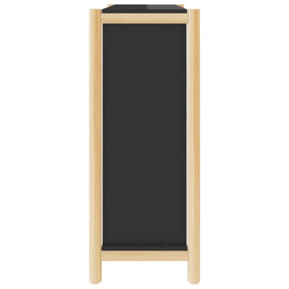 vidaXL Botník čierny 57,5x33x80 cm spracované drevo – Obrázok 7