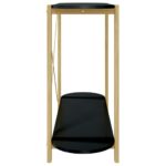 vidaXL Konzolový stolík čierny 110x38x75 cm spracované drevo – Obrázok 6
