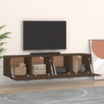 vidaXL Nástenné skrinky 2 ks hnedý dub 60x36,5x35 cm spracované drevo – Obrázok 3