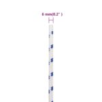 vidaXL Lodné lano biele 6 mm 25 m polypropylén – Obrázok 6