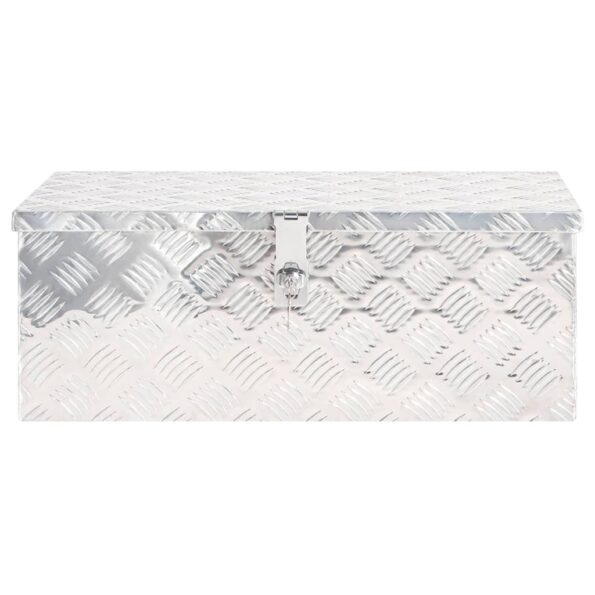 vidaXL Úložný box strieborný 70x31x27 cm hliník – Obrázok 2