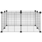VidaXL 8-panelová klietka pre domáce zvieratá čierna 35x35 cm oceľ – Obrázok 2