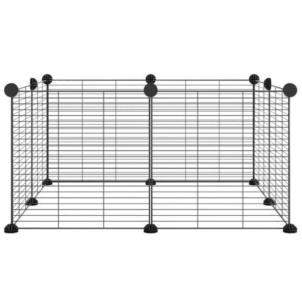 VidaXL 8-panelová klietka pre domáce zvieratá čierna 35x35 cm oceľ – Obrázok 2