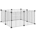 VidaXL 8-panelová klietka pre domáce zvieratá čierna 35x35 cm oceľ – Obrázok 4