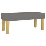 vidaXL Lavička tmavosivá 70x30x30 cm látka – Obrázok 2