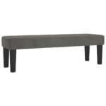 vidaXL Lavička tmavosivá 100x30x30 cm zamat – Obrázok 2