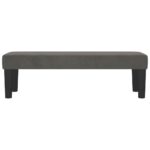 vidaXL Lavička tmavosivá 100x30x30 cm zamat – Obrázok 3