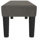 vidaXL Lavička tmavosivá 100x30x30 cm zamat – Obrázok 4