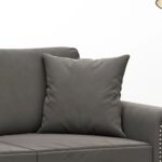 vidaXL Dekoratívne vankúše 2 ks tmavosivé 40x40 cm zamat – Obrázok 5