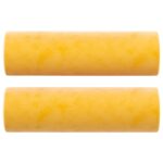 vidaXL Dekoratívne vankúše 2 ks žlté Ø15x50 cm zamat – Obrázok 2