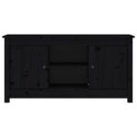 vidaXL TV skrinka čierna 103x36,5x52 cm masívna borovica – Obrázok 3