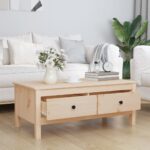 vidaXL Konferenčný stolík 100x50x40 cm borovicový masív – Obrázok 3