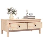 vidaXL Konferenčný stolík 100x50x40 cm borovicový masív – Obrázok 5