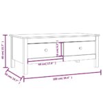vidaXL Konferenčný stolík 100x50x40 cm borovicový masív – Obrázok 9